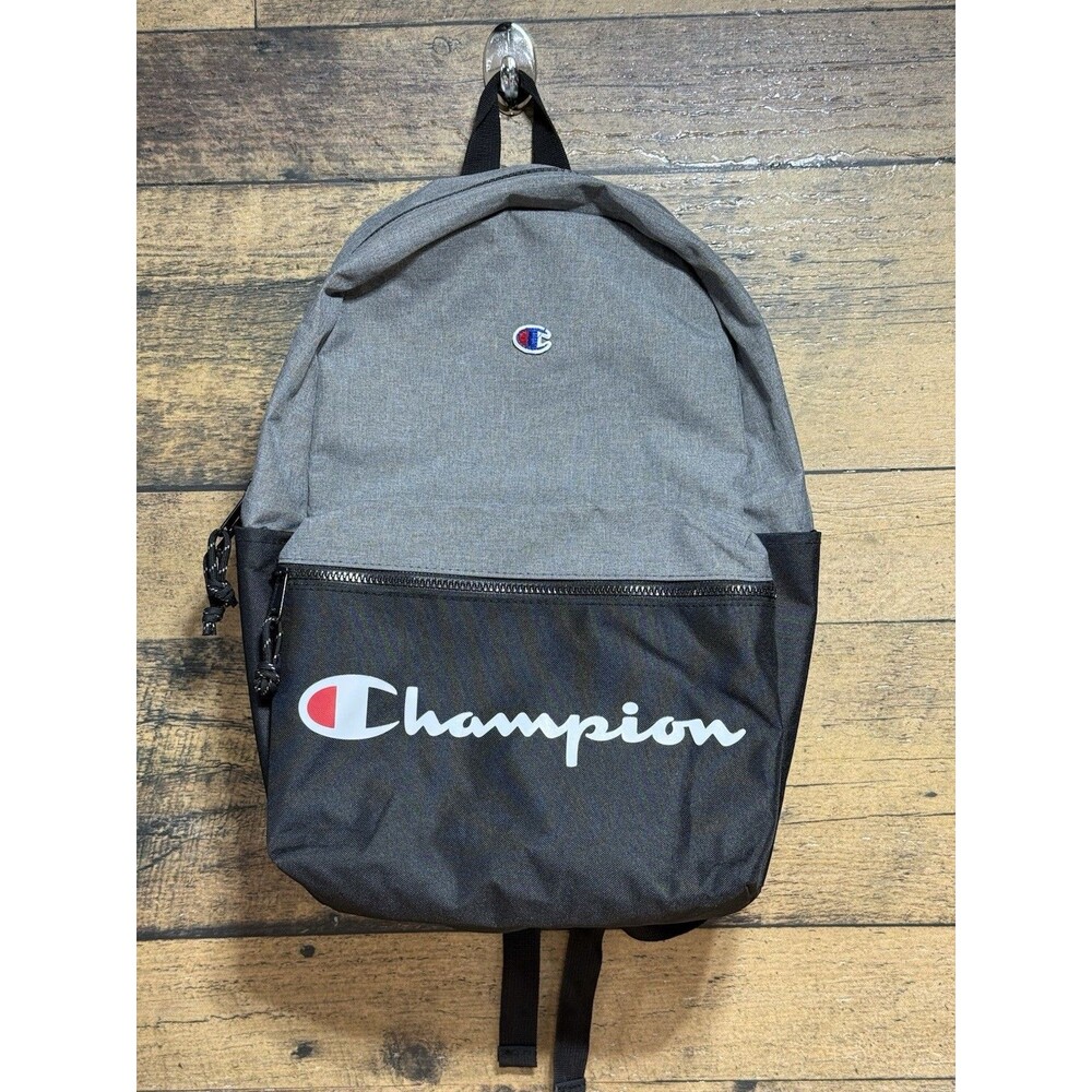 CHAMPION Manuscript Backpack Grey Black with Laptop Sleeve